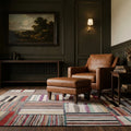 Patchwork Area Rug in a styled room
