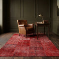 Patchwork Area Rug in a styled room