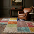 Patchwork Area Rug in a styled room