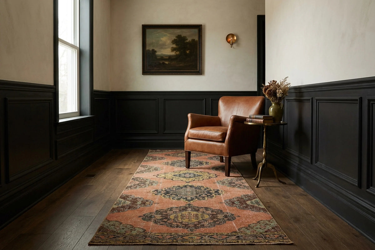 Turkish Runner Rug in a styled room