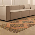 Vintage Konya Turkish Runner Rug 3x12 ft — Orange & Brown Floral (No. 39159)