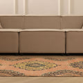 Vintage Konya Turkish Runner Rug 3x12 ft — Orange & Brown Floral (No. 39159)