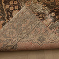 Vintage Konya Turkish Runner Rug 3x12 ft — Orange & Brown Geometric