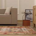 Vintage Malatya Turkish Runner Rug 3x12 ft — Red & Beige Distressed