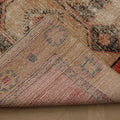 Vintage Malatya Turkish Runner Rug 3x12 ft — Red & Beige Distressed