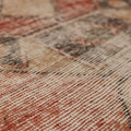 Vintage Malatya Turkish Runner Rug 3x12 ft — Red & Beige Distressed