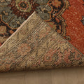 Vintage Konya Turkish Runner Rug 3x11 ft — Red & Brown Floral