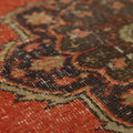 Vintage Konya Turkish Runner Rug 3x11 ft — Red & Brown Floral