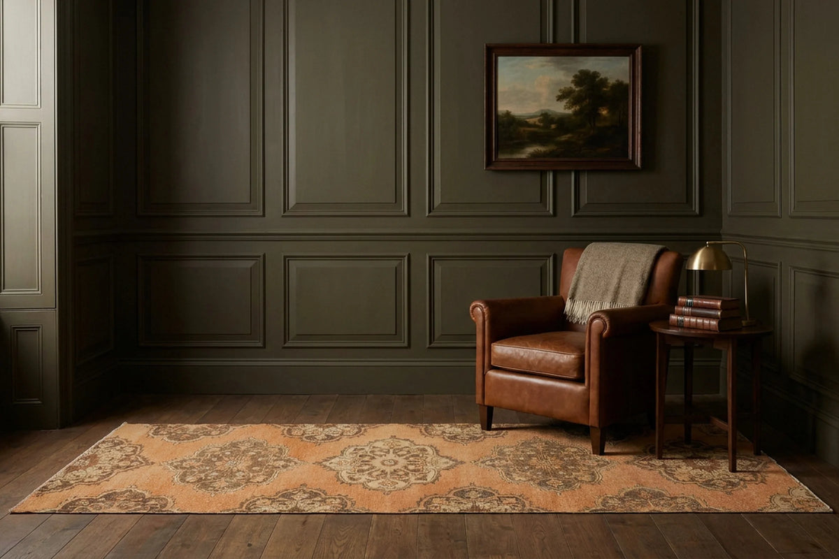 Turkish Runner Rug in a styled room