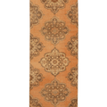 Vintage Konya Turkish Runner Rug 3x10 ft — Orange & Brown Floral