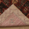 Vintage Malatya Turkish Runner Rug 3x13 ft — Red & Brown Geometric