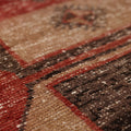 Vintage Malatya Turkish Runner Rug 3x13 ft — Red & Brown Geometric