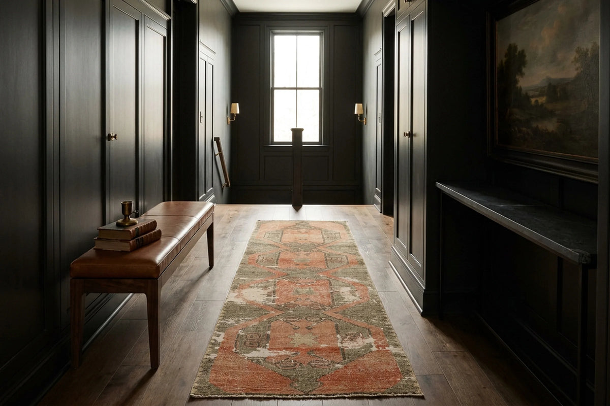 Turkish Runner Rug in a styled room