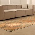 Vintage Malatya Turkish Runner Rug 3x11 ft — Orange & Brown Distressed