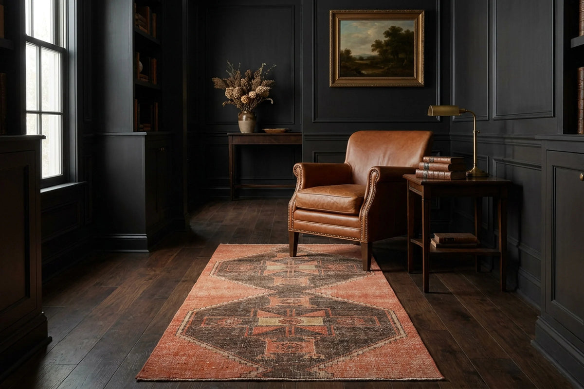 Turkish Runner Rug in a styled room