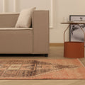 Vintage Malatya Turkish Runner Rug 3x11 ft — Orange & Brown Geometric (No. 39205)