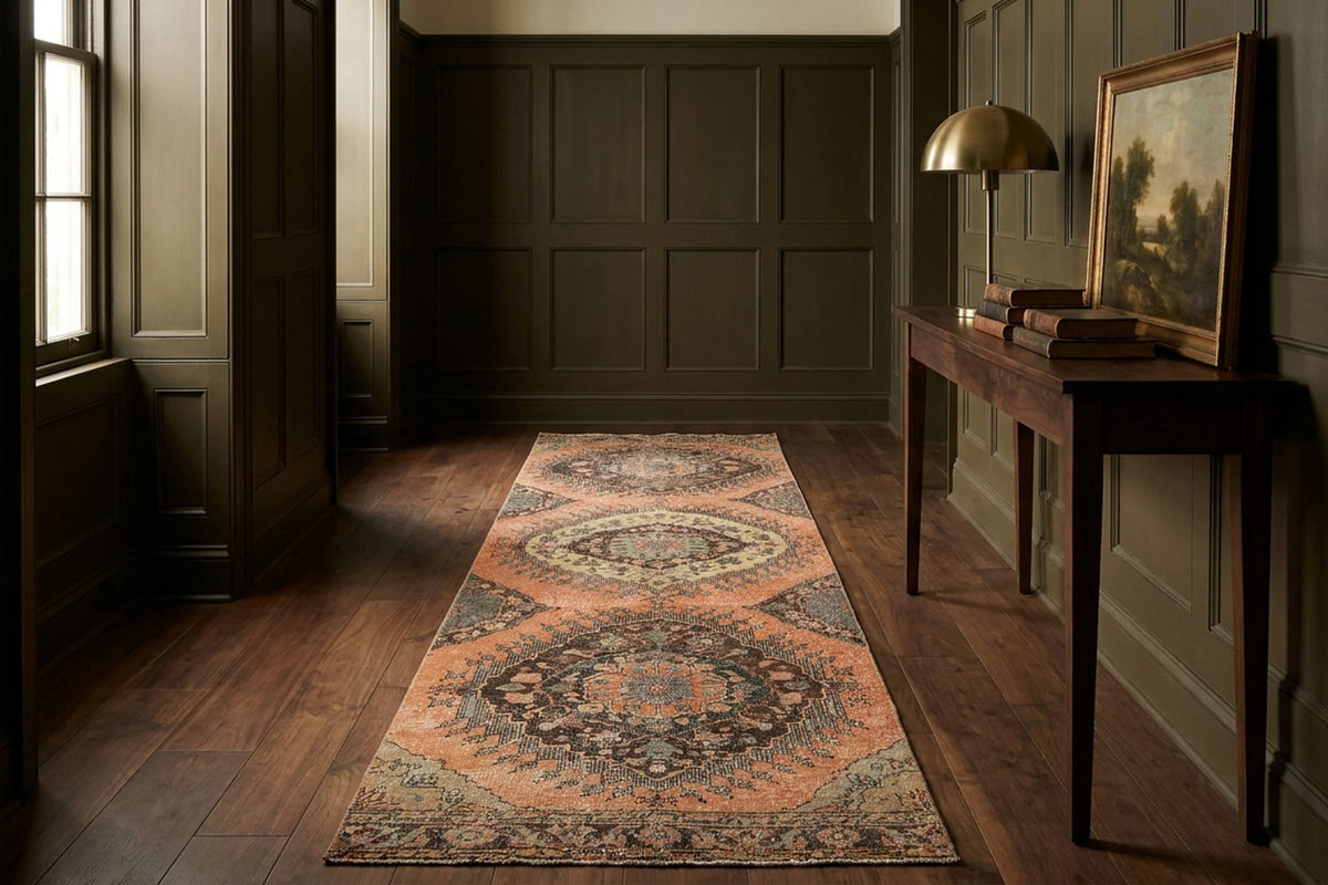 Turkish Runner Rug in a styled room