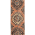 Vintage Konya Turkish Runner Rug 3x13 ft — Orange & Brown Geometric