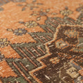 Vintage Konya Turkish Runner Rug 3x13 ft — Orange & Brown Geometric