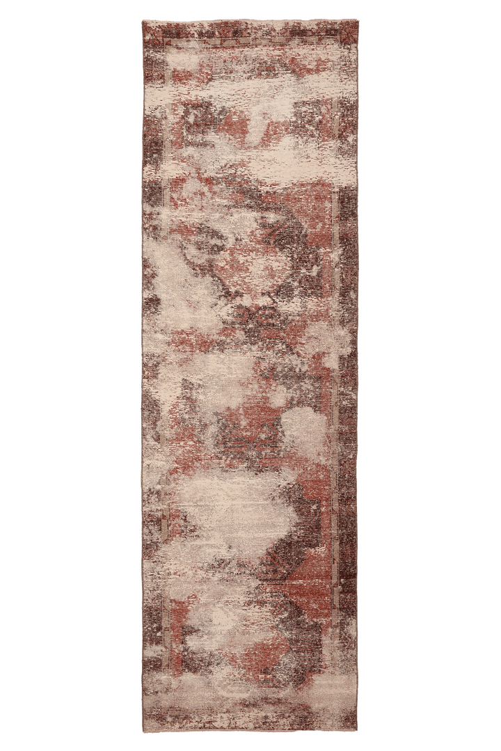 Vintage Malatya Turkish Runner Rug 3x11 ft — Red & Beige Distressed