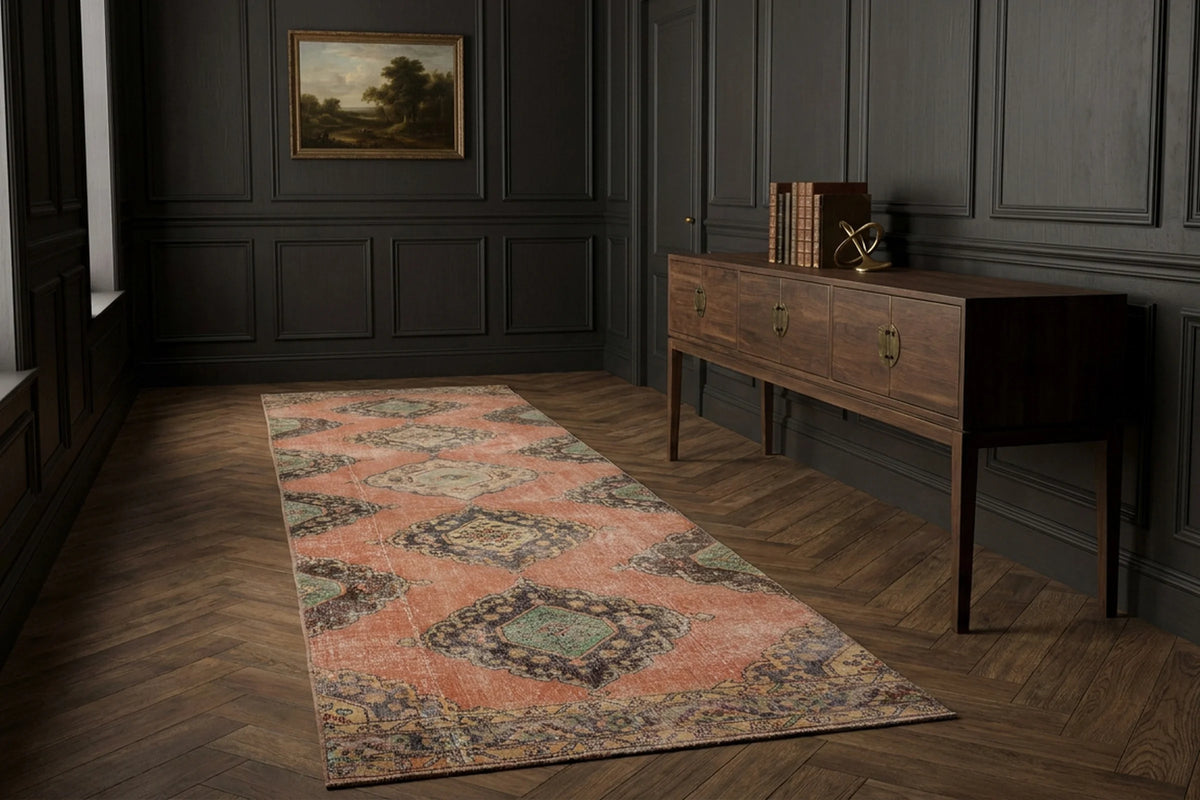 Turkish Runner Rug in a styled room