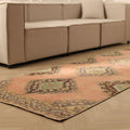 Vintage Konya Turkish Runner Rug 3x12 ft — Orange & Brown Geometric (No. 39220)
