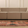 Vintage Malatya Turkish Runner Rug 3x10 ft — Red & Brown Geometric (No. 39224)
