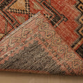 Vintage Malatya Turkish Runner Rug 3x10 ft — Red & Brown Geometric (No. 39224)