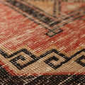 Vintage Malatya Turkish Runner Rug 3x10 ft — Red & Brown Geometric (No. 39224)