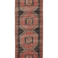 Vintage Malatya Turkish Runner Rug 3x10 ft — Red & Brown Geometric (No. 39224)