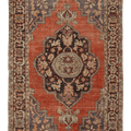 Vintage Niğde Turkish Area Rug 6x10 ft — Red & Brown Floral