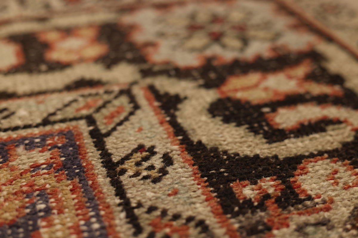 Vintage Niğde Turkish Area Rug 6x10 ft — Red & Brown Floral