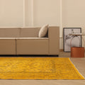 Vintage Isparta Turkish Area Rug 6x10 ft — Orange & Brown Overdyed