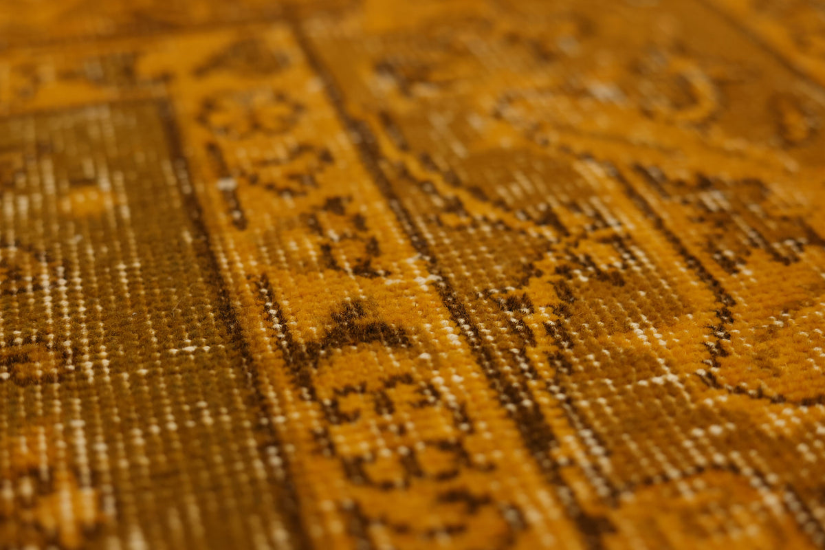 Vintage Isparta Turkish Area Rug 6x10 ft — Orange & Brown Overdyed