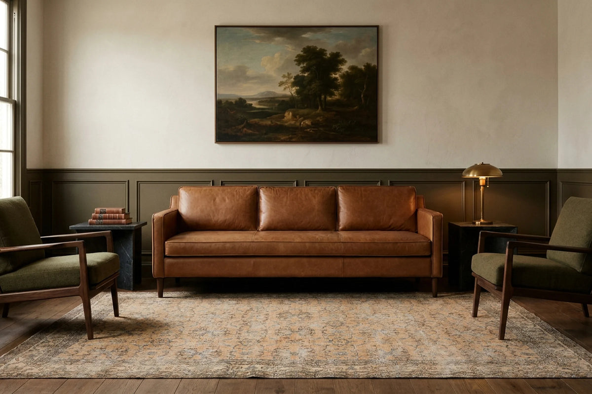 Turkish Area Rug in a styled room