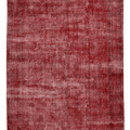 Vintage Isparta Turkish Area Rug 5x9 ft — Red Overdyed (No. 39257)