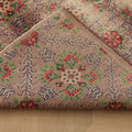 Vintage Isparta Turkish Area Rug 6x9 ft — Gray & Red Floral (No. 39258)