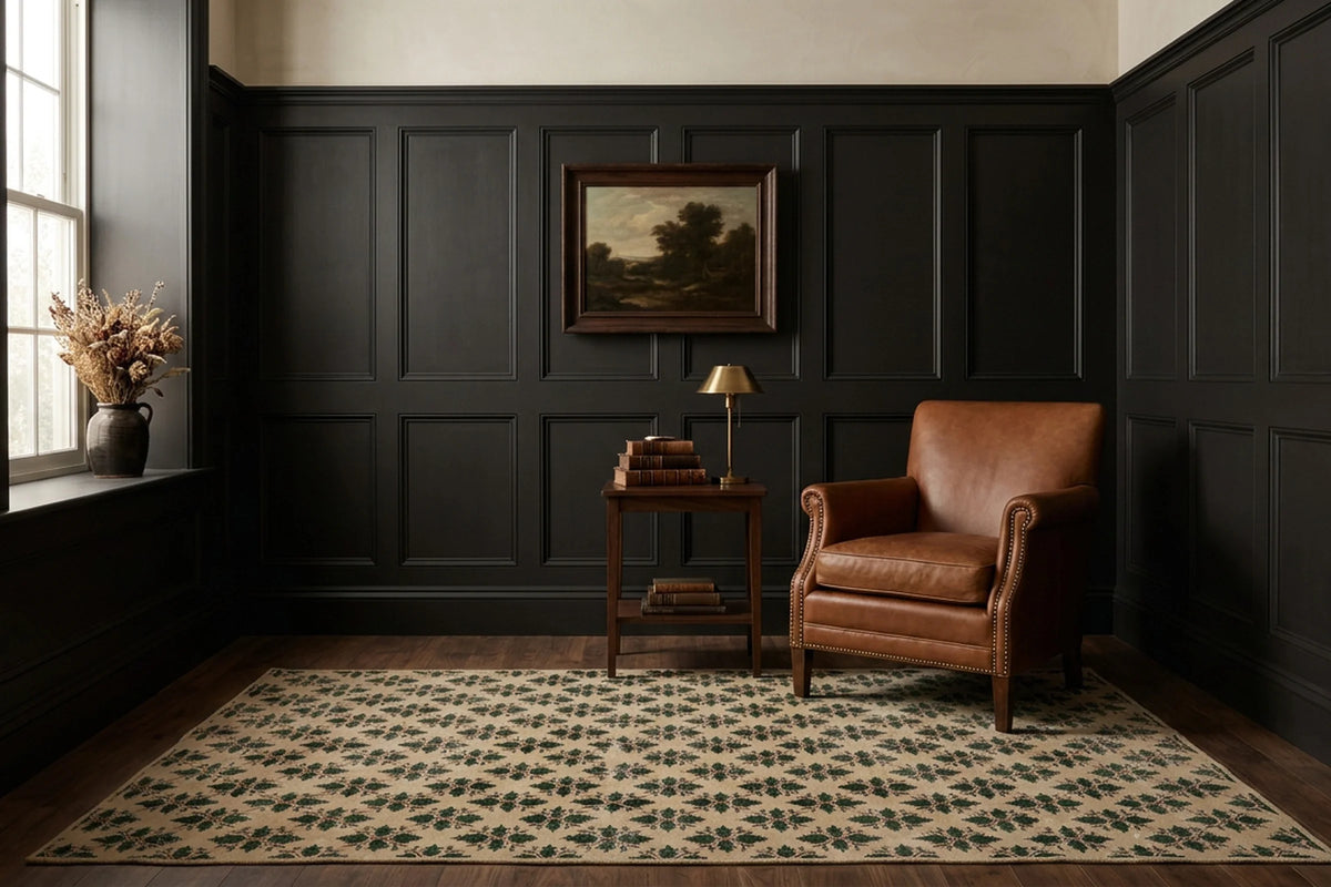 Turkish Area Rug in a styled room