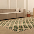 Vintage Isparta Turkish Area Rug 7x10 ft — Beige & Green Floral