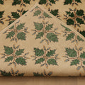 Vintage Isparta Turkish Area Rug 7x10 ft — Beige & Green Floral