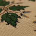 Vintage Isparta Turkish Area Rug 7x10 ft — Beige & Green Floral