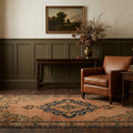 Persian Style Area Rug in a styled room