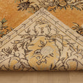 Vintage Isparta Turkish Area Rug 6x10 ft — Orange & Beige Floral