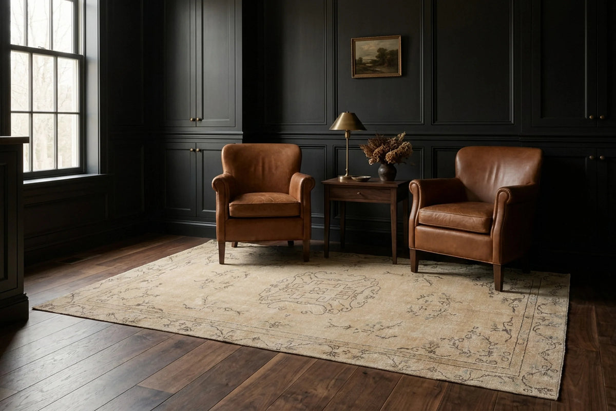 Turkish Area Rug in a styled room
