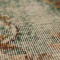 Vintage Isparta Turkish Area Rug 5x8 ft — Gray & Green Distressed