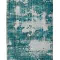 Vintage Isparta Turkish Area Rug 5x9 ft — Blue & Gray Overdyed (No. 39273)