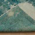 Vintage Isparta Turkish Area Rug 5x9 ft — Blue & Gray Overdyed (No. 39273)
