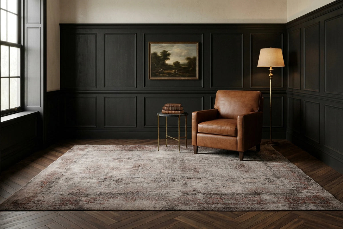 Turkish Area Rug in a styled room