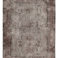 Vintage Isparta Turkish Area Rug 7x9 ft — Gray & Brown Distressed
