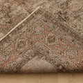 Vintage Isparta Turkish Area Rug 7x9 ft — Gray & Brown Distressed